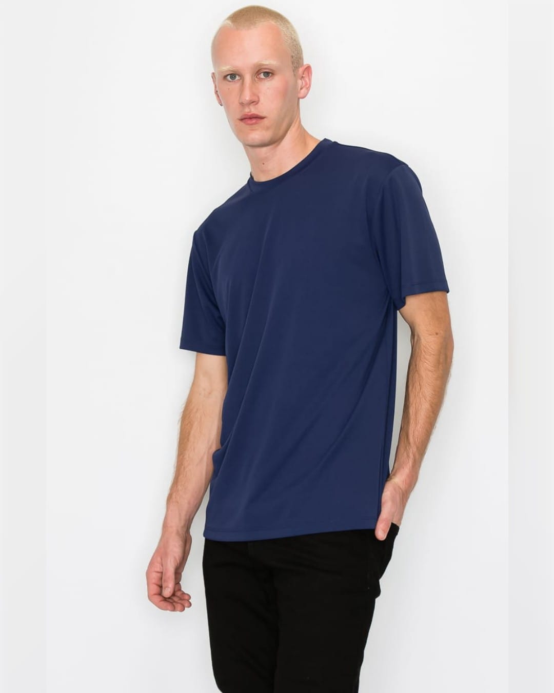 PLAYERA AZUL LISA DE CABALLERO IMT01