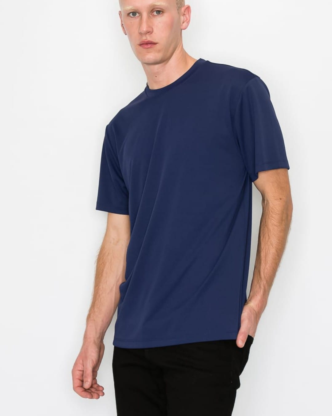 PLAYERA AZUL LISA DE CABALLERO IMT01