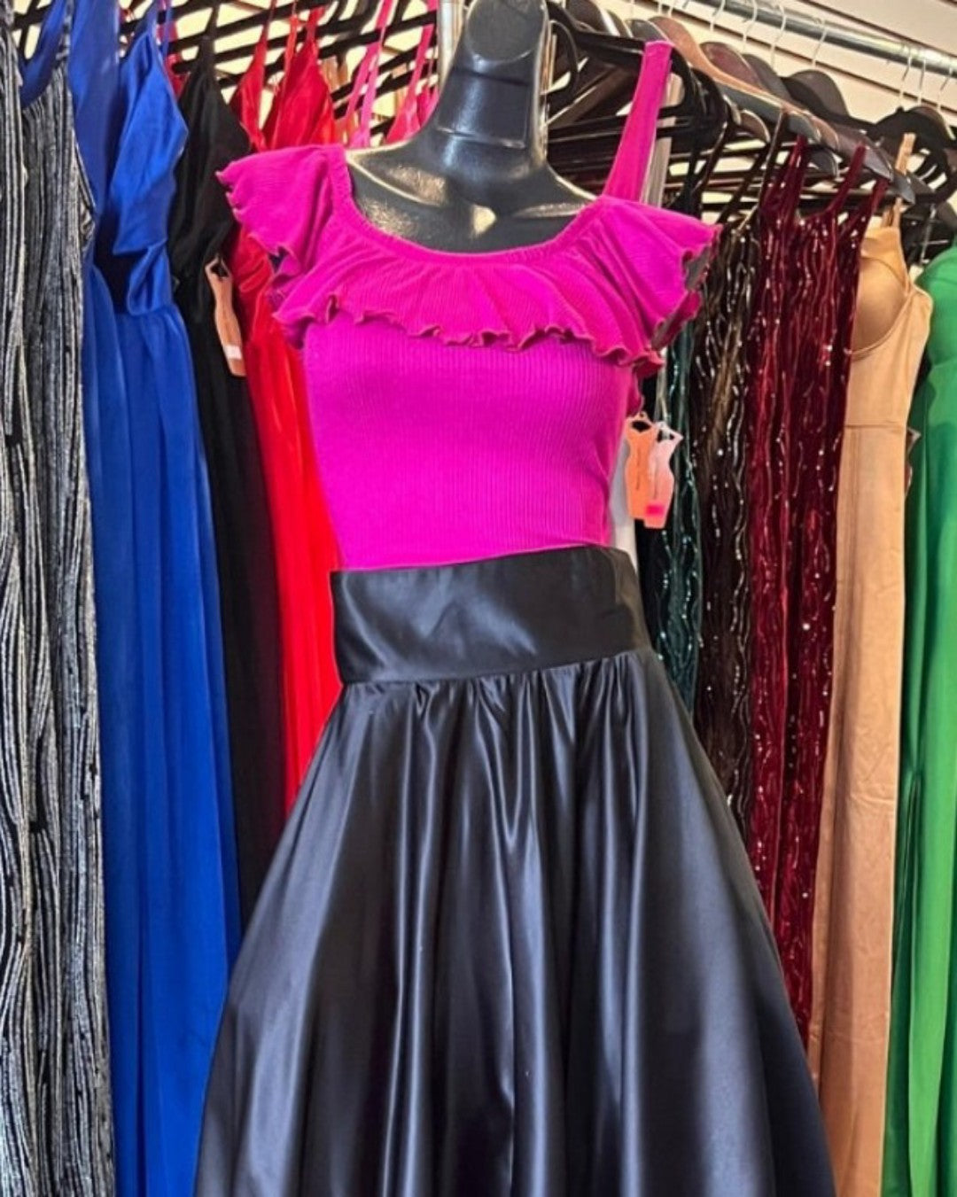 S0152 BLUSA CAMPESINA ROSA MEXICANO IDEAL PARA LA NOCHE MEXICANA