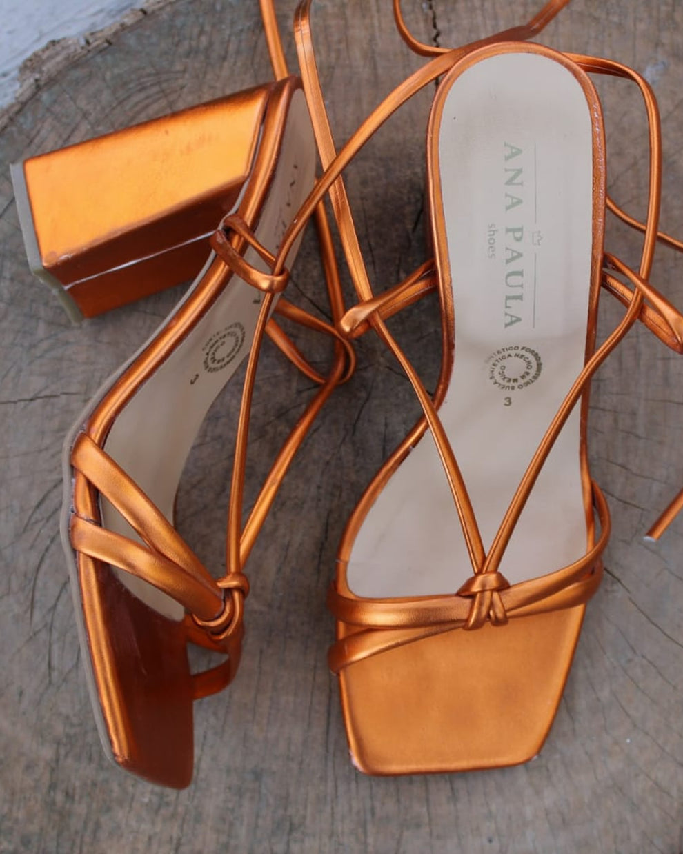 ZAPATILLAS DE ALPARGATAS NARANJA METÁLICO