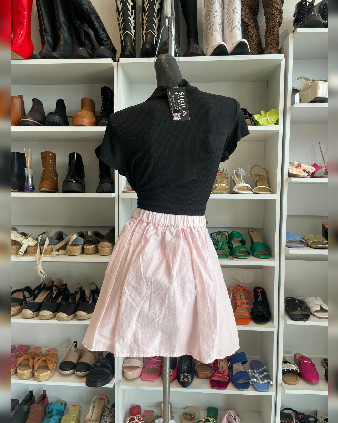 S304 FALDA CORTA COLOR ROSA BABY
