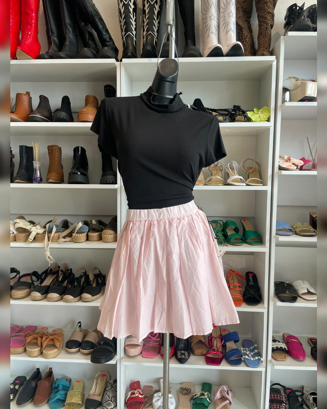 S304 FALDA CORTA COLOR ROSA BABY