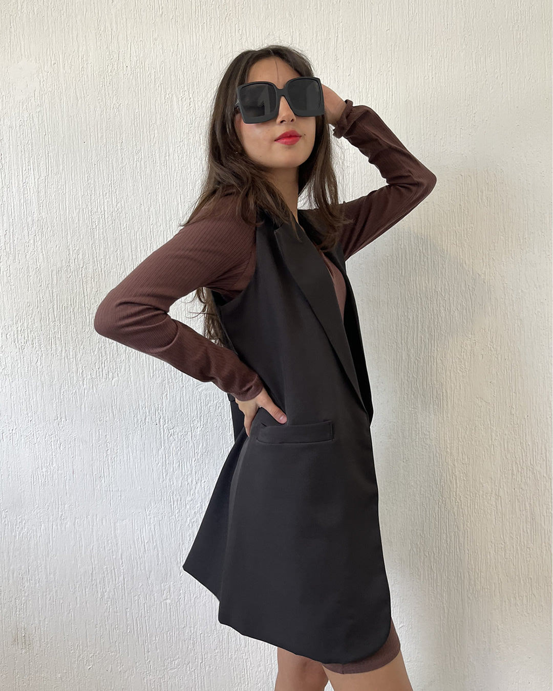 BLAZER CHALECO NEGRO