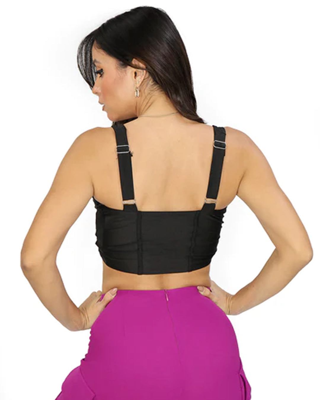 BLUSA TIPO CORSET DE TIRANTE GRUESO AJUSTABLE IT92528