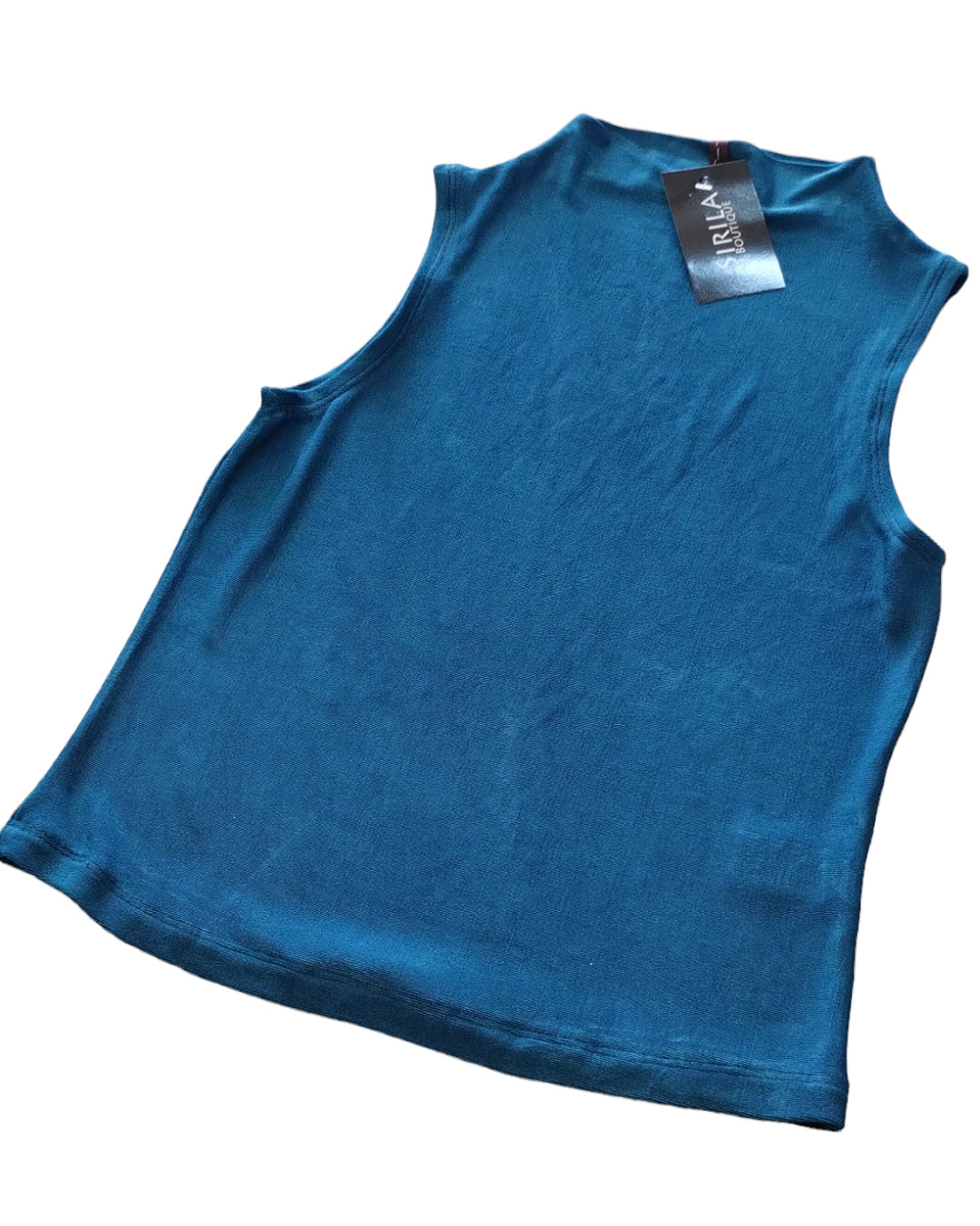 BLUSA CUELLO ALTO SI MANGA DE LICRA SUPER STRETSH