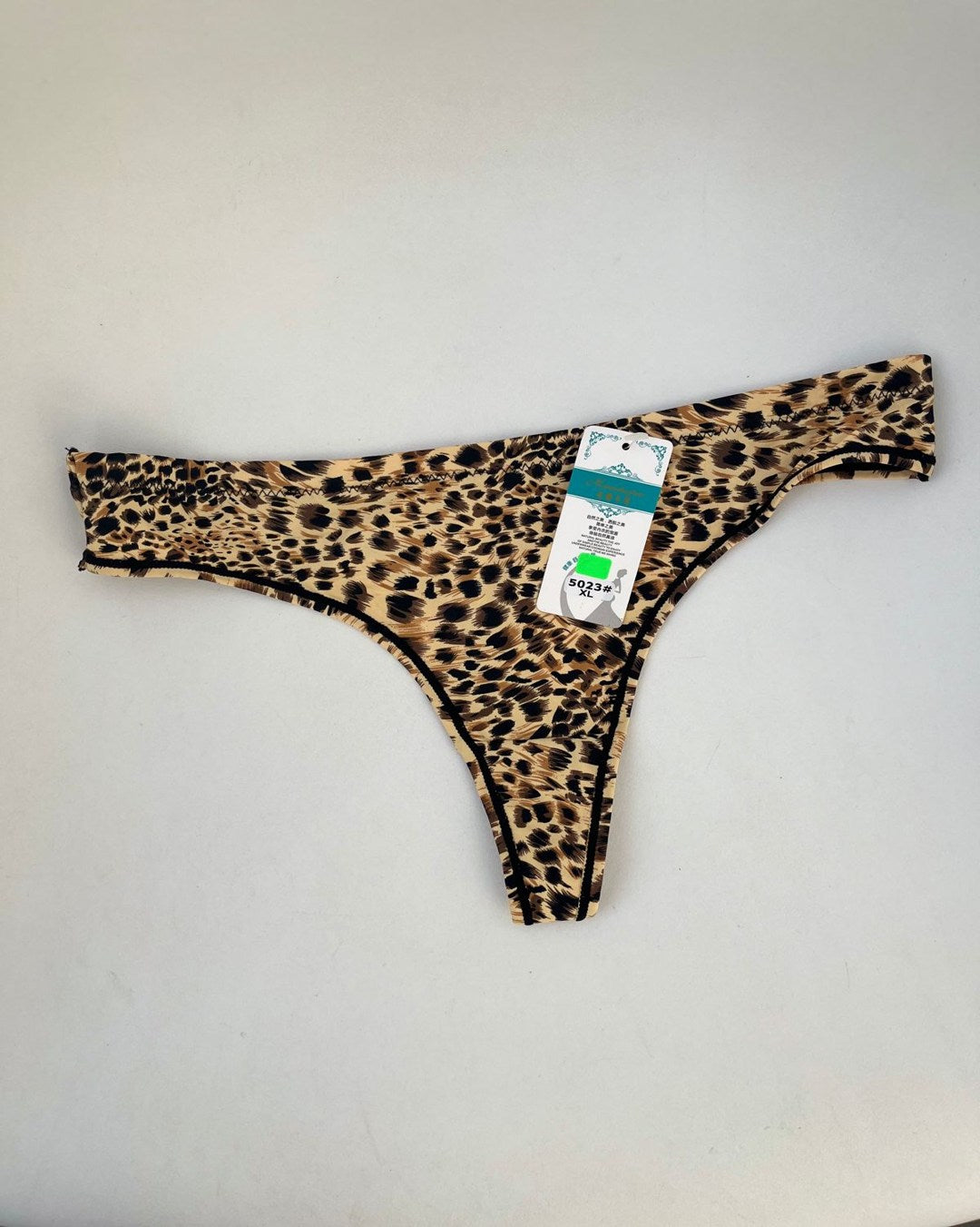 TANGA DE LICRA ESTAMPADA DE ANIMAL PRINT