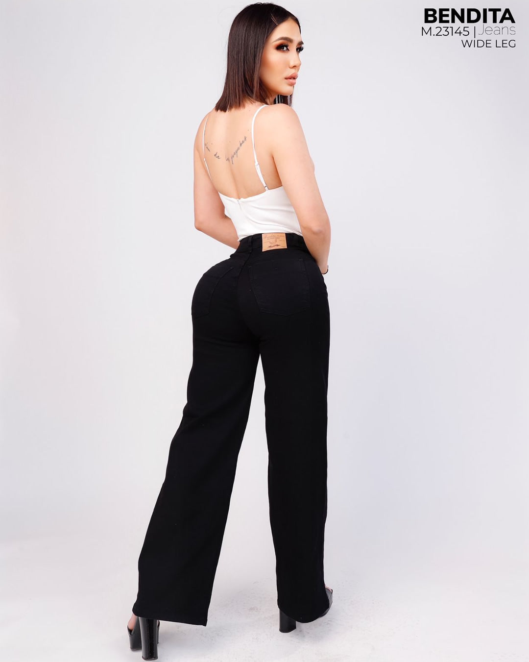 PANTALÓN DE MEZCLILLA STRETSH RECTO NEGRO