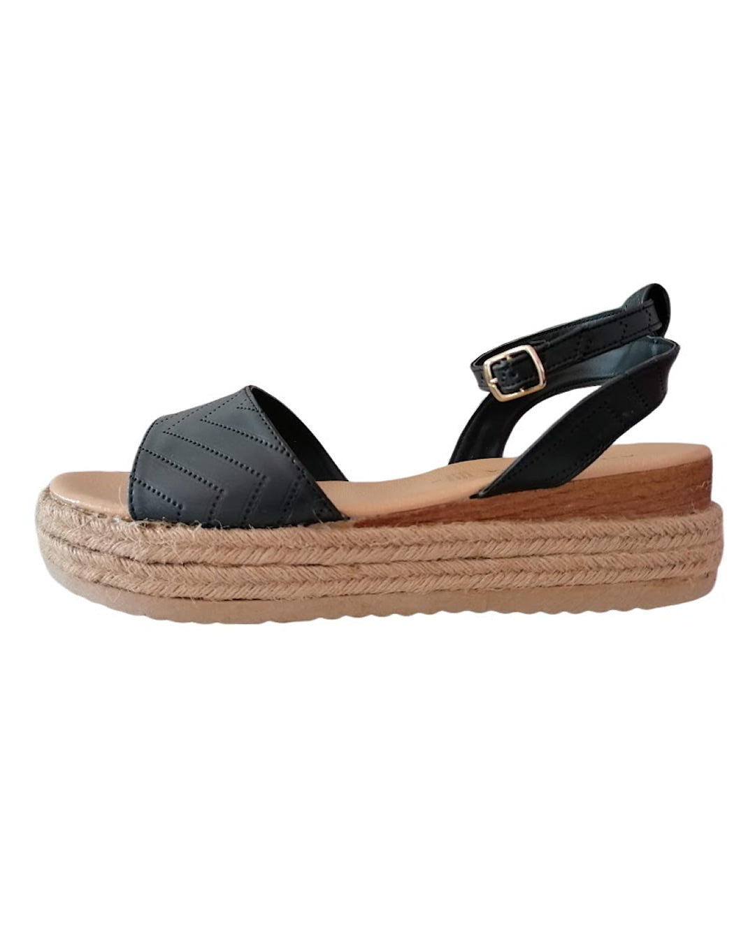 HUARACHE DE YUTE CON PULCERA NEGRA