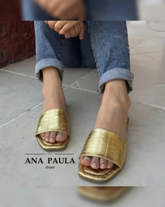 SAN-5099 SANDALIAS DORADAS DE PISO