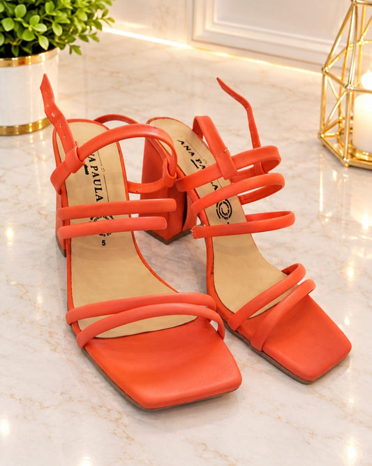 ZAP-2018 ZAPATILLAS COLOR NARANJA DE TIRAS CON PULSERA