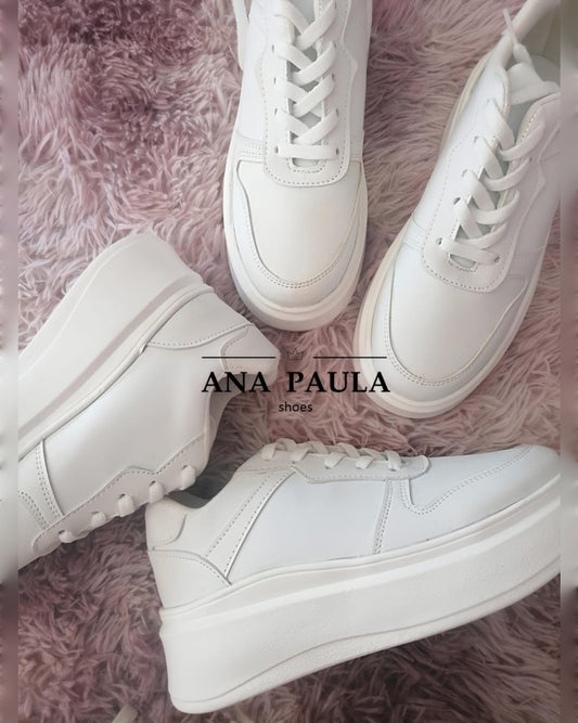 TENIS BLANCOS CON PLATAFORMA