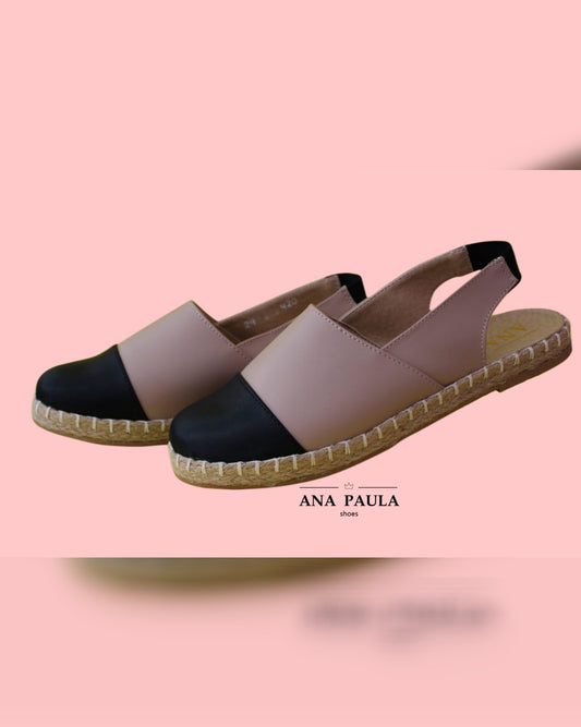 ESPADRILLES NUDE CON NEGRO