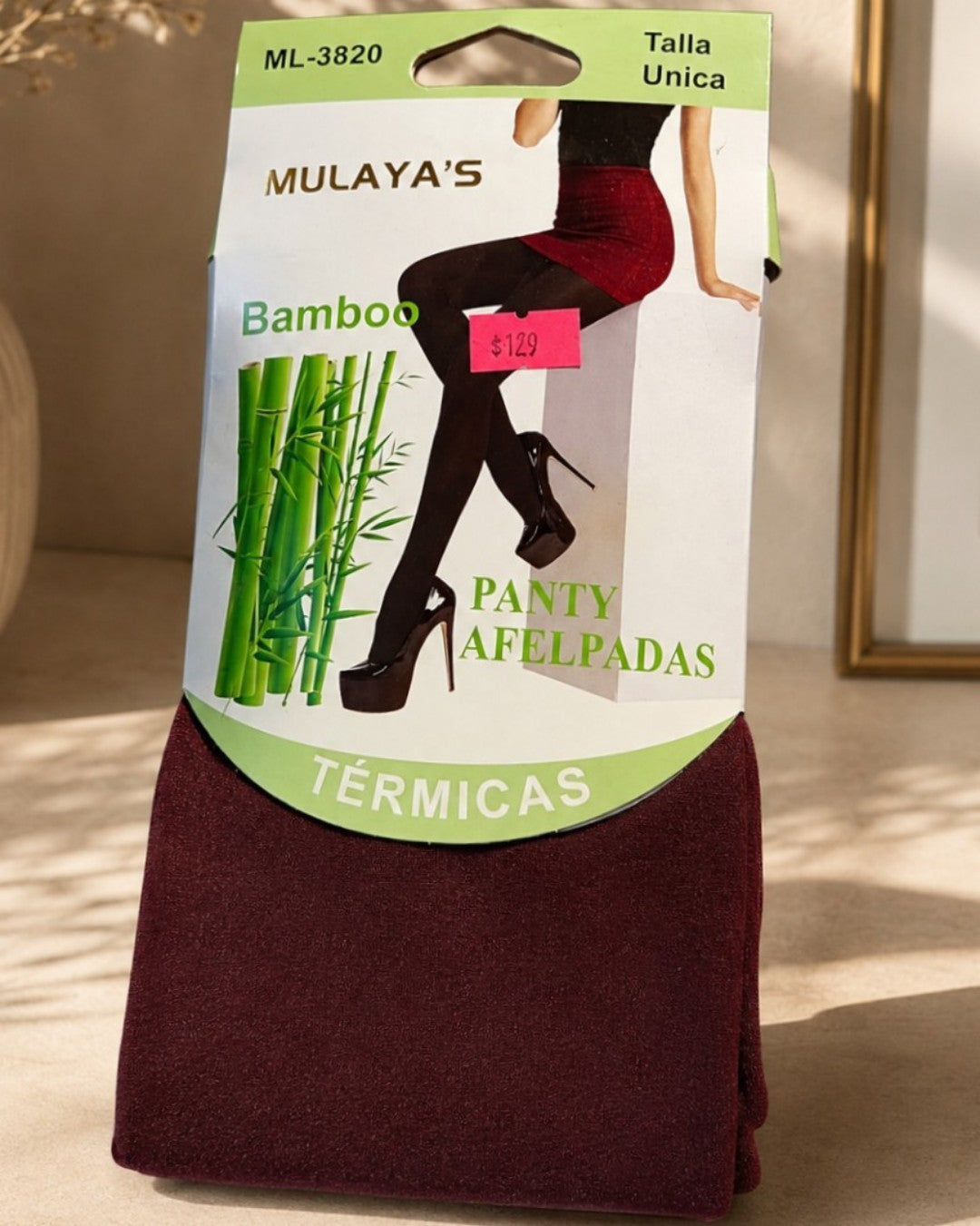 3820 PANTIMEDIAS TINTAS ,AFELPADAS, TÉRMICAS