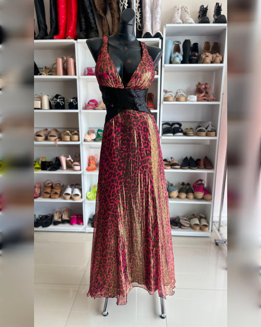 VESTIDO ANIMAL PRINT CON ESPALDA DESCUBIERTA
