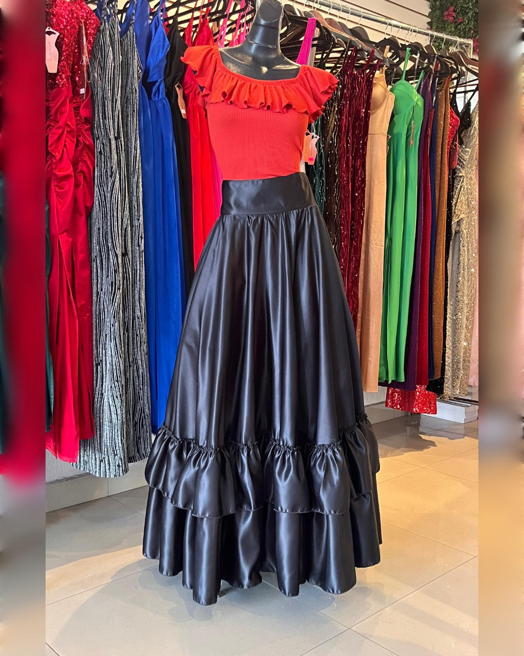 BLUSA ROJA CAMPESINA IDEALE PARA LA NOCHE MEXICANA